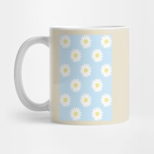 blue pastel daisy flower floral pattern Mug